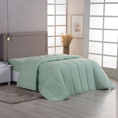 Edredom Minimal Queen Super Macio Malha 100% Algodão 01 Peça - Verde