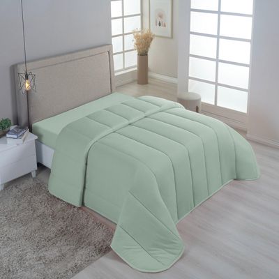 Edredom Minimal Queen Super Macio Malha 100% Algodão 01 Peça - Verde