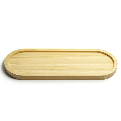 12 Bandejas Em Bambu Oval Travessa Gamela 33x12cm Petisqueiras Bandejas Multiuso UZ Decorar Restaurante