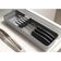 Organizador Porta Talheres Extensível e Organizador de Facas Cozinha Gaveta Chumbo OU.