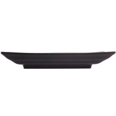 Kit 10 Pratos para Sushi com Molheira Melamina Pretos 19x12,5cm Lyor Tóquio Retangulares