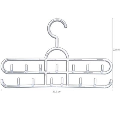 Kit 12 Cabides com Ganchos para Cintos Lenços Colares Suportes Expositores Lojas Cristal