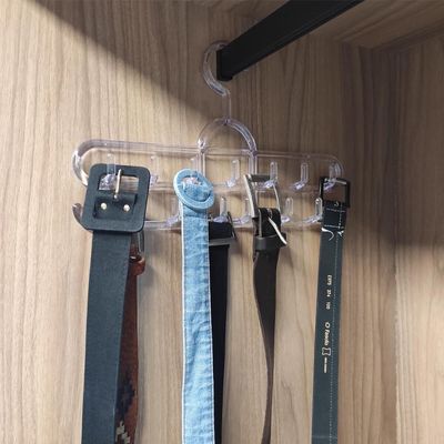 Kit 12 Cabides com Ganchos para Cintos Lenços Colares Suportes Expositores Lojas Cristal
