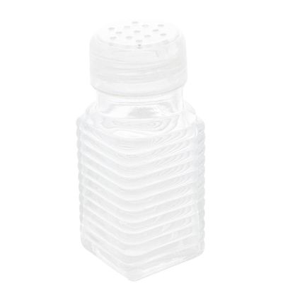 Pote Saleiro Pimenteiro Lyor 80ml Temperos Quadrado de Vidro com Tampa Plástica