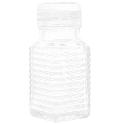Pote Saleiro Pimenteiro Lyor 80ml Temperos Quadrado de Vidro com Tampa Plástica