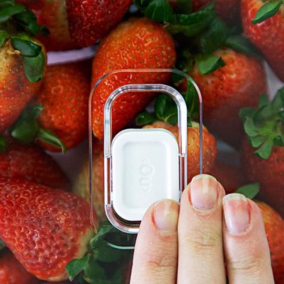 Organizador De Geladeira Com Escorredor Interno 5L Caixa Plástica Para Legumes Saladas Clear Fresh OU