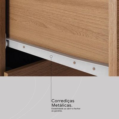 Guarda Roupa Casal 10 Portas Com Espelho E 3 Gavetas New Murano Amêndola Touch-off Whit