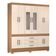Guarda Roupa Casal 10 Portas Com Espelho E 3 Gavetas New Murano Amêndola Touch-off Whit