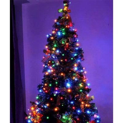 Cordão Pisca Leds Solar 1000 Lâmpadas Colorido Natal De 100m