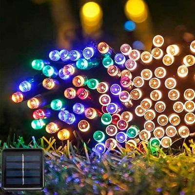 Cordão Pisca Leds Solar 1000 Lâmpadas Colorido Natal De 100m