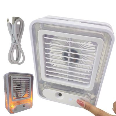 Ventilador Umidificador Agua De Mesa Touch 3 Velocidades Led Usb Estudos Casa Trabalho Verao Calor