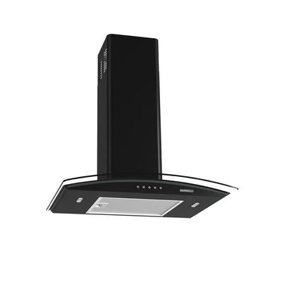 Coifa De Parede Clean Vidro Curvo Black 60cm Preto 110v 110V