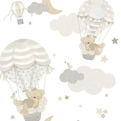 Papel de Parede Happy Infantil Branco 14817