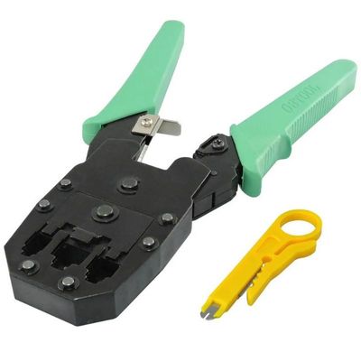 Alicate de Crimpar RJ45, RJ12 e RJ11 e chave Keystone OB-315