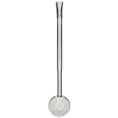 Bomba para Tomar Chimarrão Mil Furos de Mate Inox Bortonaggio 23,5cm Lisa Bojo Removível