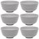 6 Bowls Cumbucas de Melamina 350ml Lyor Yakisoba Cereal Tóquio Granilite Cinza