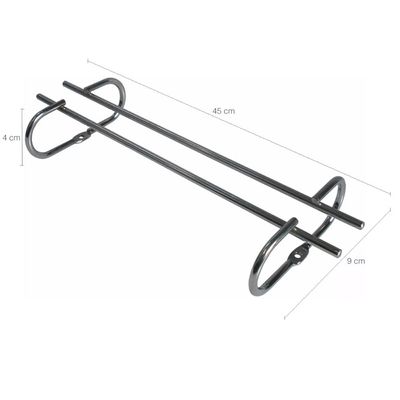 5 Suportes Organizadores De Armário Porta Taças Cromado 42cm