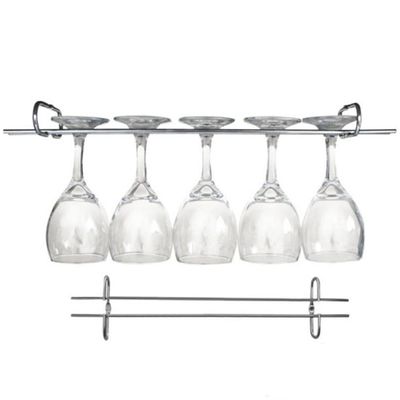 5 Suportes Organizadores De Armário Porta Taças Cromado 42cm