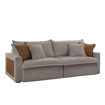Sofá Dallas Veludo Dois Módulos De 120cm B15 Meu Sofá Online B026 Veludo Prata
