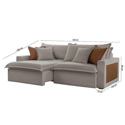 Sofá Dallas Veludo Dois Módulos De 120cm B15 Meu Sofá Online B026 Veludo Prata
