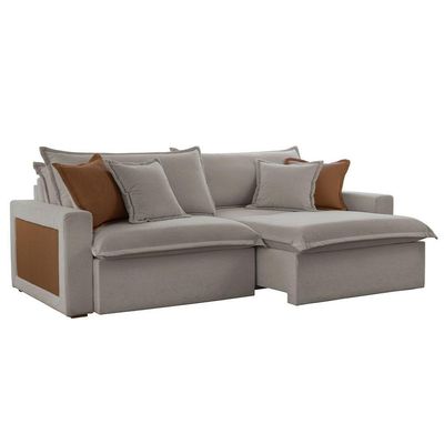 Sofá Dallas Veludo Dois Módulos De 120cm B15 Meu Sofá Online B026 Veludo Prata
