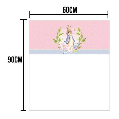 Saco Para Cesta Pedro Coelho Rosa - 60cm X 90cm - 10 Un