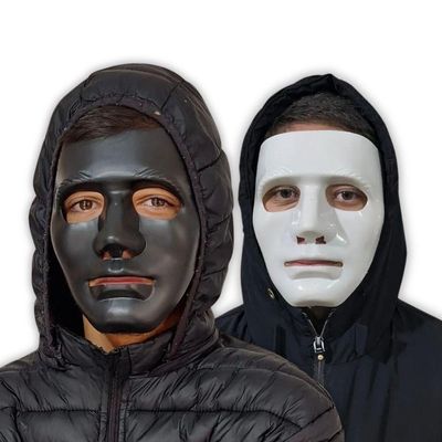 Máscara Sem Face Para Fantasias - 1 Unidade Cor Preto