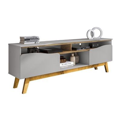 Rack Ilhabela TV 75 Polegadas Madeira Off White/Cinamomo