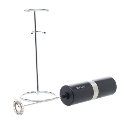 Mixer Elétrico Para Bebidas De Aço Inox E Plástico Com Suporte Wolff