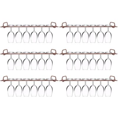 Conjunto 6 Organizadores Porta Taças 42cm Suportes Para Pendurar Taças Rosé Gold