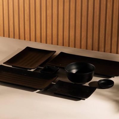 Kit para Restaurante 50 Molheiras Melamina 40ml Ramekins Porta Shoyu Tóquio Lyor Pretos