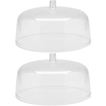 Kit 2 Cúpulas para Prato de Bolo 30cm Tampas Boleira Natural Cozinha Padaria Confeitaria OU