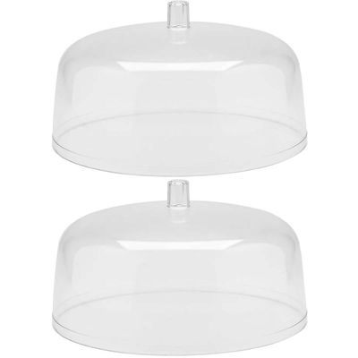Kit 2 Cúpulas para Prato de Bolo 30cm Tampas Boleira Natural Cozinha Padaria Confeitaria OU
