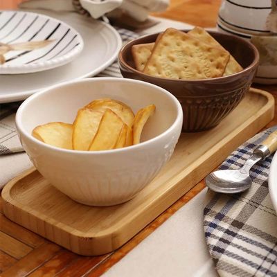 Kit 6 Petisqueiras Bandeja Bambu 20x10cm Lyor Hire Prato Salgados Petiscos