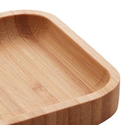 Kit 6 Petisqueiras Bandeja Bambu 20x10cm Lyor Hire Prato Salgados Petiscos