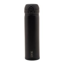 Garrafa Térmica Dupla Parede De Aço Inox Com Tampa Flip Preta 410 Ml 4683 - Lyor