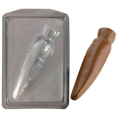Forma De Silicone Para Chocolate - Cenoura - 4 Unidades