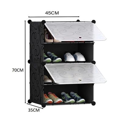Guarda-roupa Modular Portátil 4 Prateleiras Ou Sapateira Organizador Versátil E Espaçoso