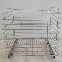 Tulha Aramada Deslizante 45cm x 37,5cm Cesto Roupa Suja com Corrediça para Banheiro Cromado