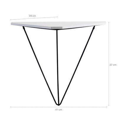 Prateleira Com Suporte Aramado Floreira Triangular Tri Grafite
