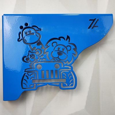 Mão Francesas de Aço Ornamentada Safari Azul Zarg Decorativa 20cm Menino