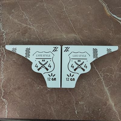 Par Mãos Francesas Brancas em Aço 20cm 4x4 Life Style Jipeiro Decorativas Zarg