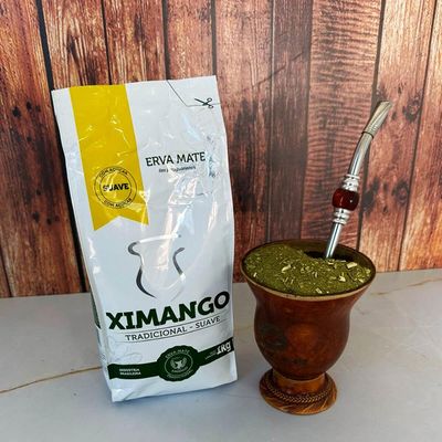 Erva Mate de Chimarrão Ximango 1kg Tradicional Suave com Açúcar