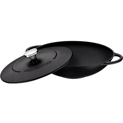 Panela Wok Tramontina Trento em Ferro Esmaltado Antiaderente 5L Starflon Excellent com Tampa