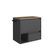 Gabinete Suspenso 60cm Mel Grafite 1 Nicho Toalheiro Gaveta BH8050MG