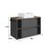 Gabinete Suspenso 80cm Mel Grafite com Nichos Gaveta e Cuba BH8010MGCUBA