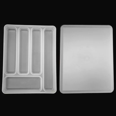 Separador Porta Talheres com Tampa Organizador de Gaveta Multiuso Logic Natural