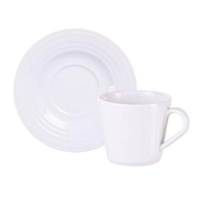 Aparelho de Jantar Porcelana Branca Tramontina Vibrare 20 Peças Pratos Xícaras Pires