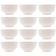 12 Tigelas de Porcelana Branca 280ml Bowls Lyor Diamond para Frutas Molhos Restaurante