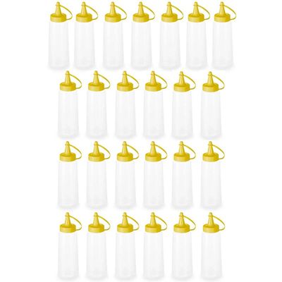 25 Bisnagas Molhos Mostarda Ketchup Maionese 250ml Plasvale Plástica Lanchonete